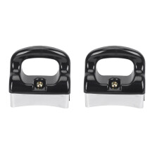 2X Accueil Noir Argent Bakelite Poignee pour Casserole Poele A Frire Batterie de Cuisine
