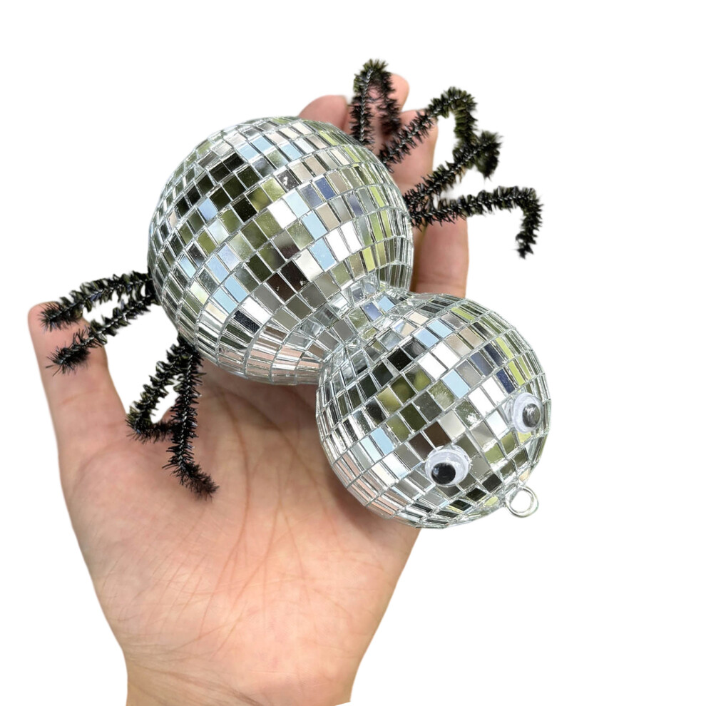 Disco Spiders Ornament With Mirrored Detailing Party-style B