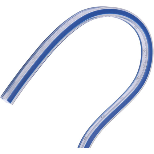 Flexible Curve Ruler DoubleSided 60 Cm Plastic For Measurement And Construction 1 Pc 1