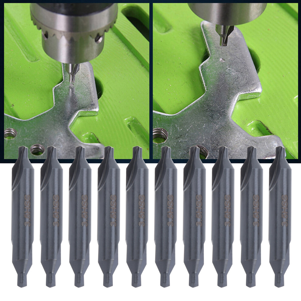 10Pcs Hss Center Drill Bits Set 3.5Mm For Stainless Steel Et 4981379402441