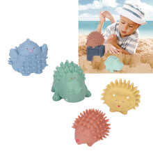 4er Set Baby-Entdeckungskugeln, Strukturierter Vinyl, Tierformen, Ab 6 Monaten