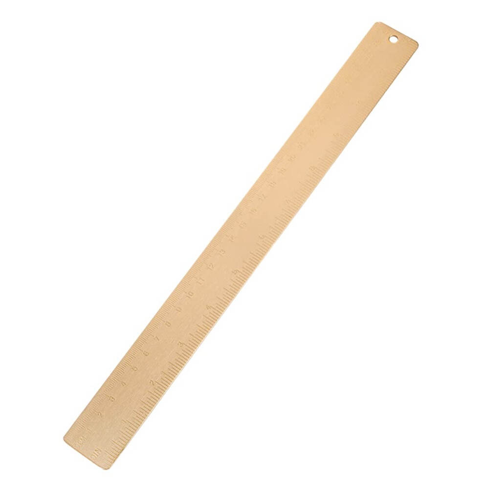 Brass Ruler 12/30Cm Geometry Measuring Tool For Woodwork Marker Locator Architects Vintage Brass For Students 9199774602631