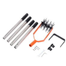Standing Position Garden Tiller with Adjustable Ergonomic Handle and 360 Rotary Soil Cultivator