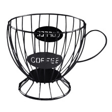 Kaffee Kapsel Aufbewahrungs Korb Kaffee Tasse Korb Kaffee Pad Organizer Halter Kaffee Pad Halter Kaffee ZubehöR (Schwarz)