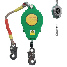 Height Safety Device 5 m, Certified Fall Protection Retractable 150 kg, Green 5m