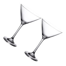 Cocktail Glasses 2Piece Clear Glass Set With Delicate Pattern For Bar Parties Weddings Camping