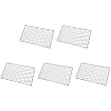 5X Metall Quadrate LöCher Grillen Barbecue Drahtgitter 30Cm X 45Cm