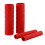 Motorcycle Handlebar Grip Covers 4pcs AntiSlip Soft Rubber Universal Fit Easy Install Red 1