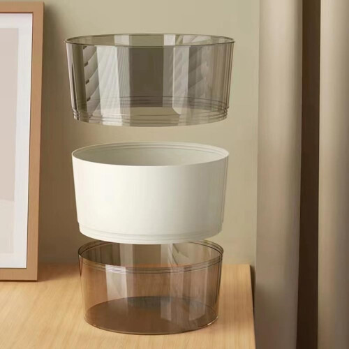 Portable Foldable Round Wastebasket Compact Indoor Trash Can For Bathroom Kitchen Office 2