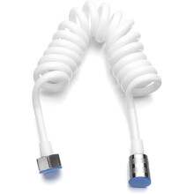 Flexible AntiWrap Shower Hose 1.5/2/3 Meter Bath Sprayer Connecting Pipe for Toilet Bidet Water Lines (White, 1.5 meters) 1.5 meters White
