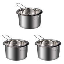 3X Chocoladesmeltkroes (304 Roestvrij Staal) 400 Ml Dubbele Ketelboter