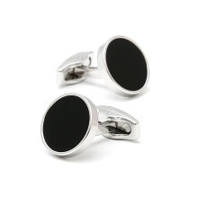 Cufflinks for Men, Black, Silver, Round Buttons, Formal Shirt Cufflinks, Wedding Jewelry Pin Men's Suit