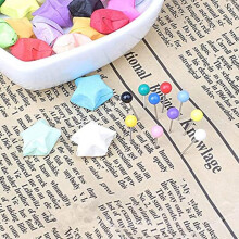100 Pieces 3.2cm Colorful Glass Ball Head Sewing Pins for DIY Crafts & Sewing