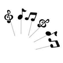 Kucheneinlage mit Musiksymbol, farbenfrohe-Schwarz