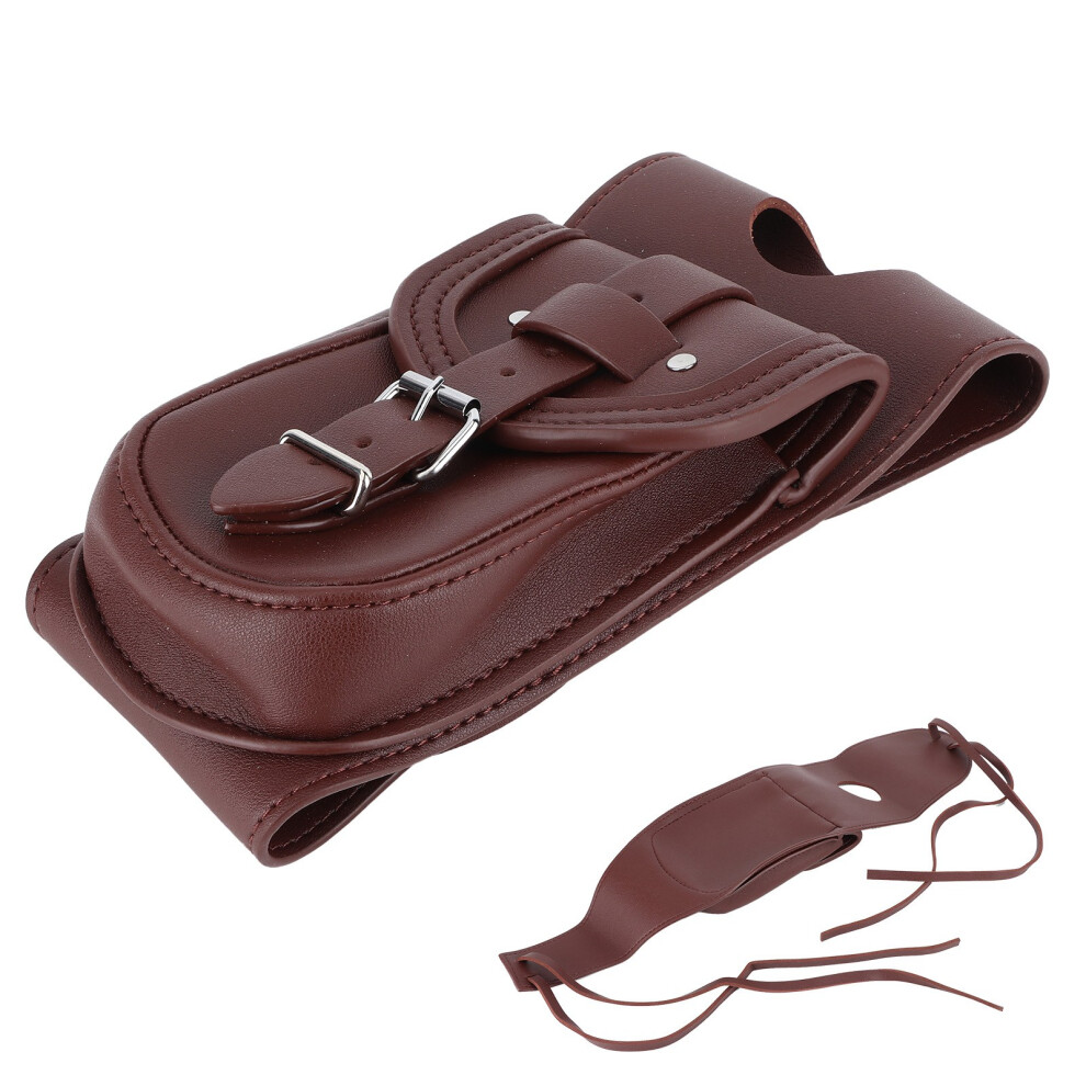 Motorcycle Pu Leather Fuel Tank Cover Panel Bag 610X135mm Brown 8761379406696