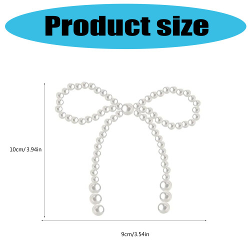 12Pcs White Imitation Pearls Bowknot Cake Decoration Cake 2