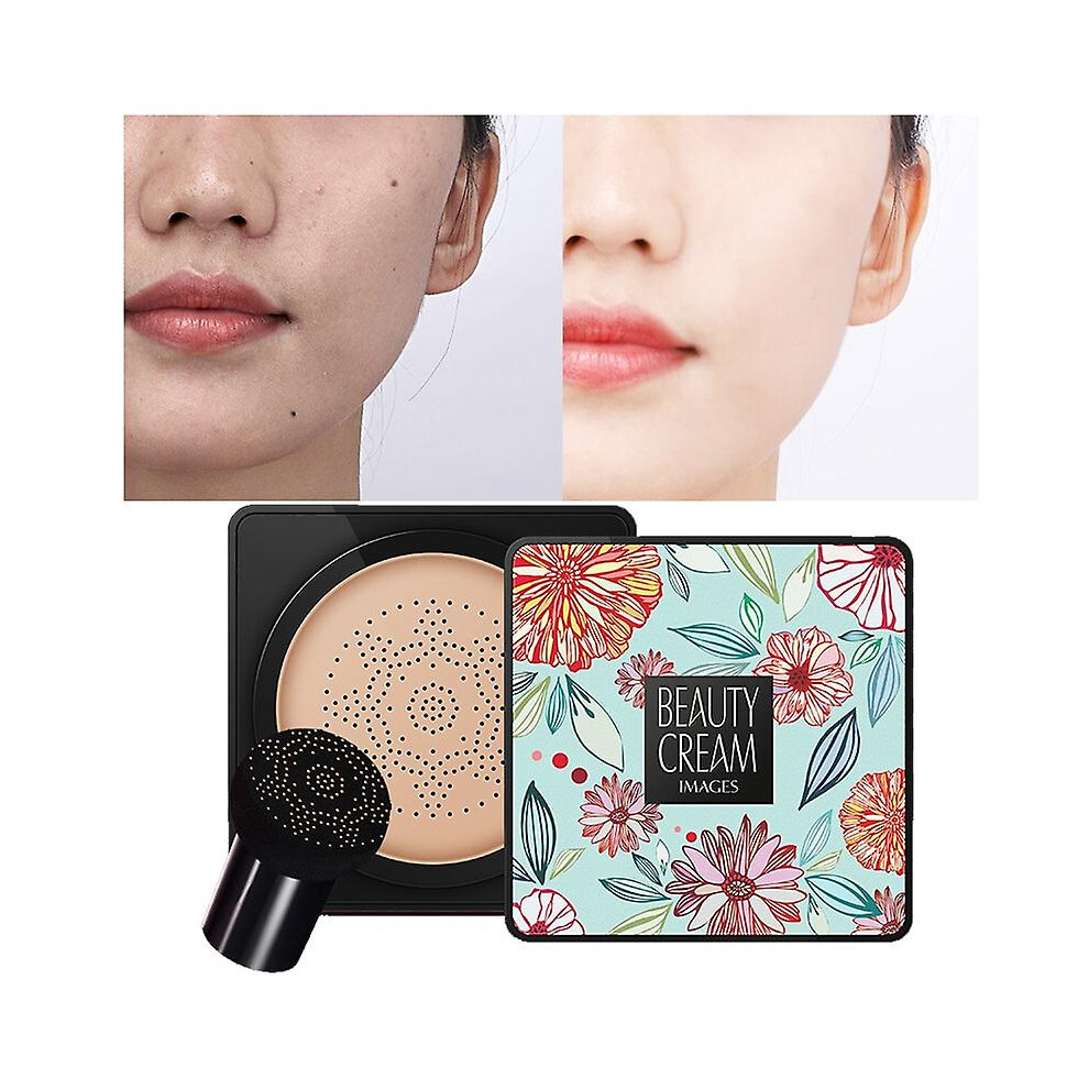 BB Air Cushion Foundation, With Mushroom Head Sponge Applicator, For Long-Lasting Makeup, Moisturizing Concealer, And Waterproof Performance, Safe To
