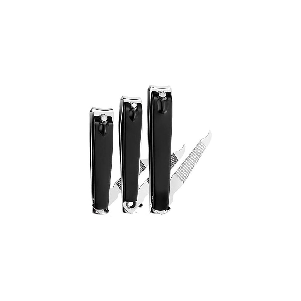 Portable Nail Cutter Set, Stainless Steel Nail Clippers with Sharp Blades, Ergonomic Design for Comfortable Handling, Nail Grooming Tool with Hidden