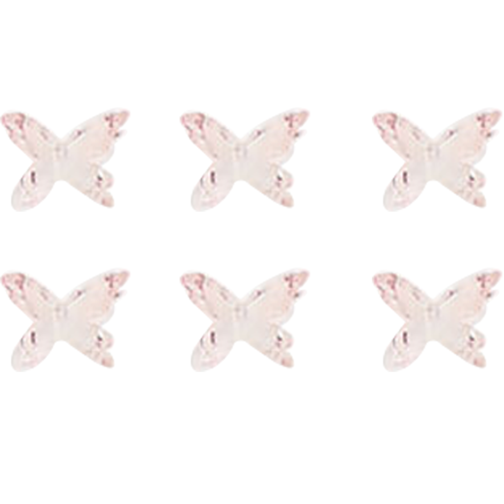 Reusable Nail Jewels DIY Craft Accessories 3D Nail Charms Butterfly Nail Art Charms Transparent Butterfly Design Rhinestones Nail Art Supplies Glitte