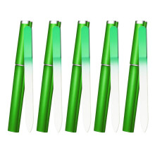 Crystal Glass Nail File, Professional Manicure Tool For Nail Art & Nail Care, Double-Sided Etched Glass With Compact Size For Easy Carriage