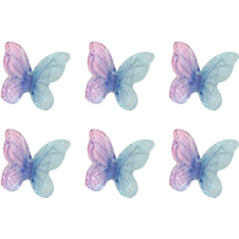 Shiny AB Pearl Craft Pack, 3D Resin ABS Butterfly Charms and Premium Acrylic Material Beads with Smooth Surface, Multi-functional Craft Supplies for