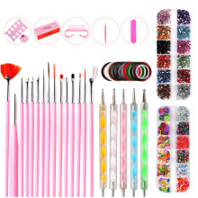 Kit de Nail Art Criativo, Lantejoulas de Coração Brilhantes e Resistentes, Pincéis Artísticos para Pintura Precisa, Ideal para Unhas Estilo
