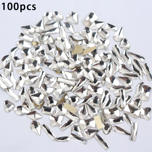 Ποικιλία 3D Nail Art Charms, Αφρώδη κρύσταλλα πολλαπλών σχημάτων με ανάμεικτα γυάλινα 1