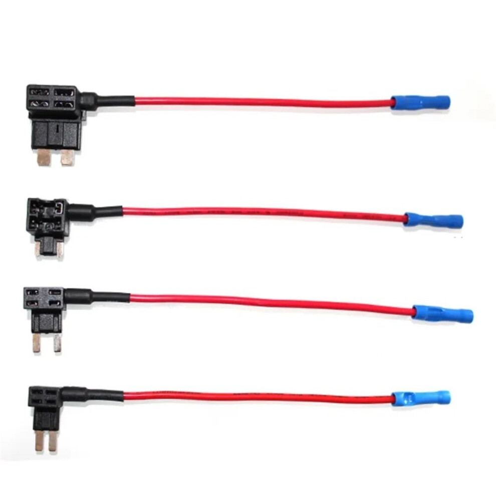 12V Fuse Holder Addacircuit Tap Adapter With 10A Micro/Mini/Standard Atm Blade Fuse Mini Size, 5Pack 9199774605564