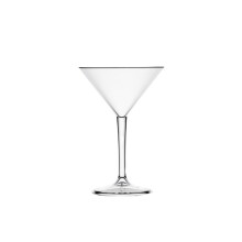 Elite 9oz Clear Martini Glass Pack 12 Polycarbonate Shatterproof Barware Dishwasher Safe Catering
