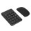 Slim 2.4GHz Wireless Numeric Keyboard and Mouse Combo Compact Black for Laptops 15