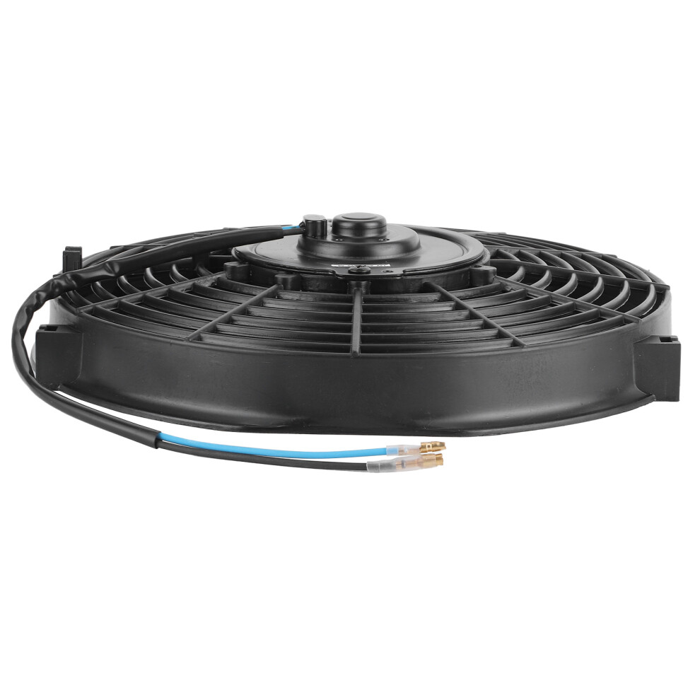 10In 12V 80W Slim Cooling Fan, 2100Rpm, Universal Black 8371379408707