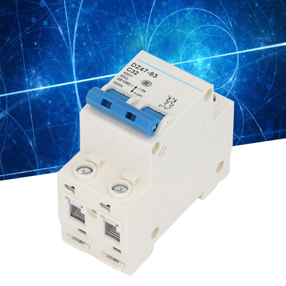 Standard Din Rail 2P Circuit Breaker With Residual Current Isolator 400V 32A 9351375902866