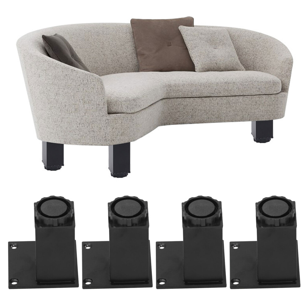 4Pcs Furniture Legs Adjustable Aluminum Alloy Square Support 80Mm Height 4941379410648