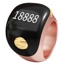 Digital Finger Counter with LCD Display, 5Digit Precision, Adjustable Rotating Strap for Prayer and Meditation, Rose Gold