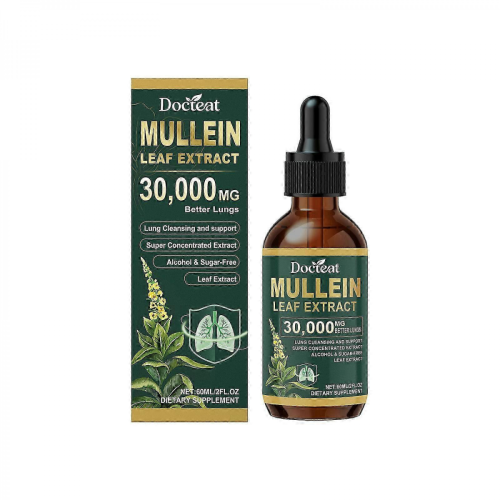 (1PC) 1-10x Mullein Leaf Extract Drops: Lung Cleanse, Detox & Immunity Boost