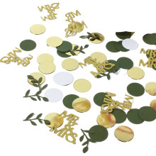 Pack of 100 Biodegradable Paper Leaf Confetti-mr mrs