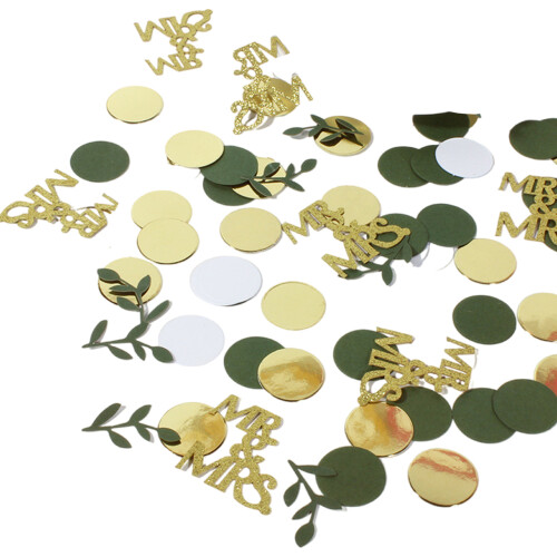 Pack of 100 Biodegradable Paper Leaf Confetti-mr mrs
