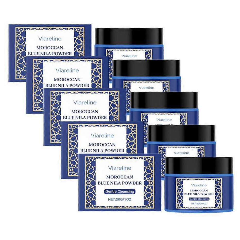 (5PCS) Moroccan Nila Powder Clay Mask 2025, Brightening & Smoothing with Indigo