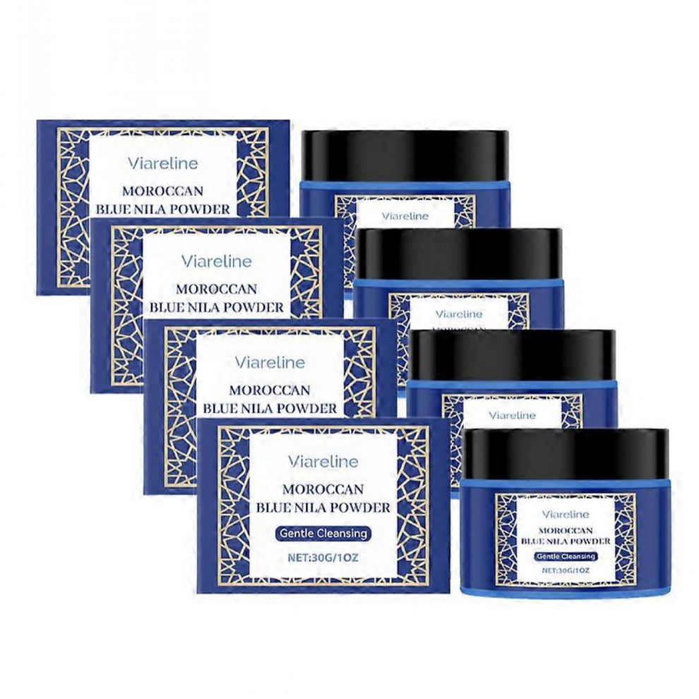 (4PCS) Moroccan Nila Powder Clay Mask 2025, Brightening & Smoothing with Indigo