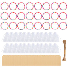 Pack of 24 Bright Elastic Silicone Bracelets Summer Party