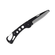 Ideal For Gift Durable And Sturdy High-Quality Hard Stainless Steel Folding Comb, Men Grooming Portable Multifunction Anti Static Metal Hair Comb For
