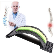 Posture Correction Tool with Acupressure Massage, 3-Level Adjustable Spine Decompression Device, Portable Back Stretcher for Lower Back Pain Relief a