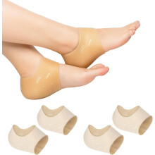 Stødabsorberende hælkopper, medicinsk gelhælbeskyttere til mænd og kvinder, ergonomisk lindring af plantar fasciitis, åndbart materiale, vaskbar