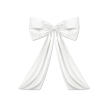 Large Bows Backdrop Wall Decoration Multiple Purpose For-White