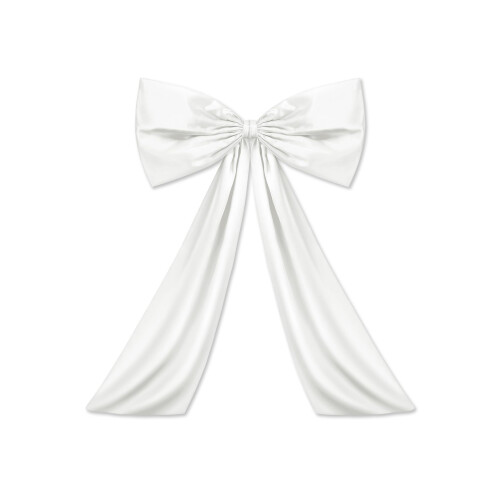 Large Bows Backdrop Wall Decoration Multiple Purpose For-White