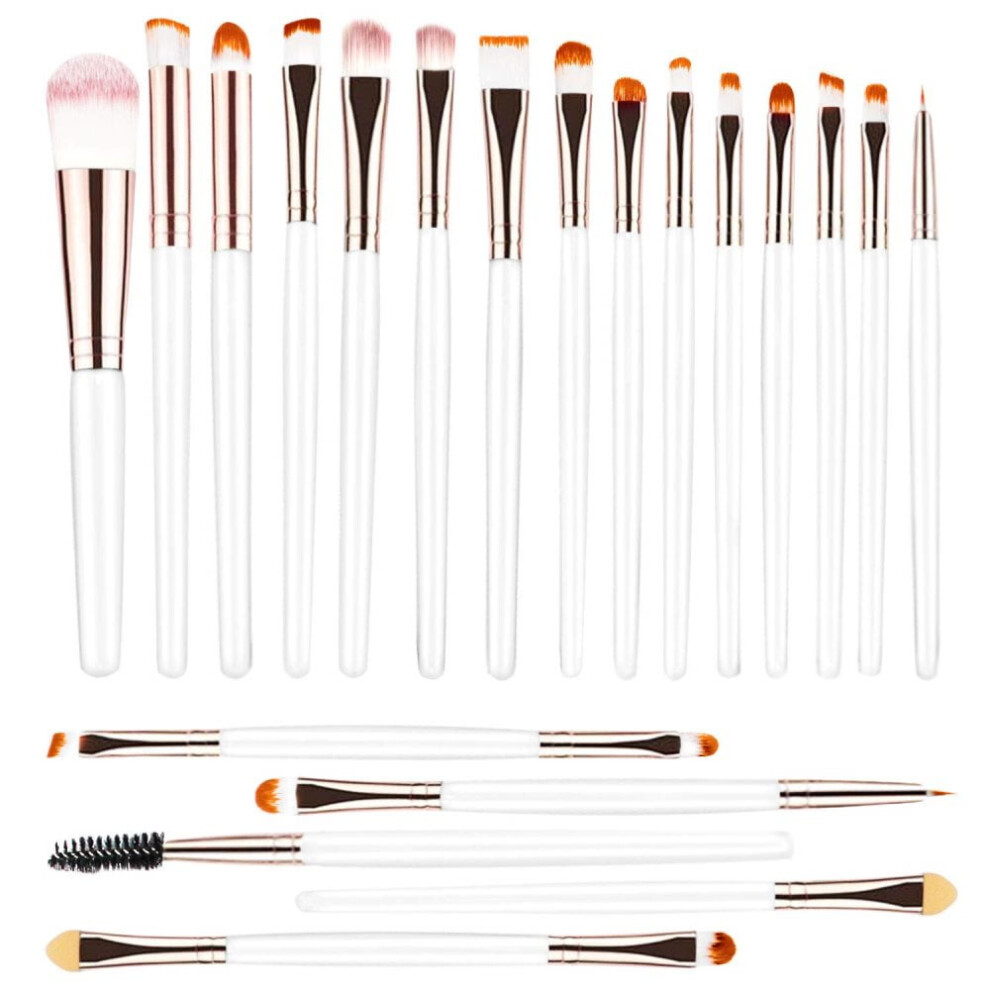 Makeup Brushes Set, Professional 20 Pcs Brushes For Eye Shadows And Face Powder, With Smooth Synthetic Fibers And Ergonomic Wooden Handles