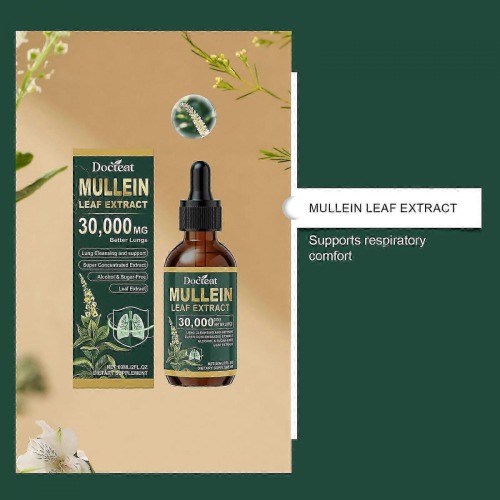 (5PCS) 1-10x Mullein Leaf Extract Drops: Lung Cleanse, Detox & Immunity Boost 2