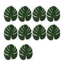 10Pcs Large Artificial Monstera Leaf 30x20cm Reaslitic Foliages