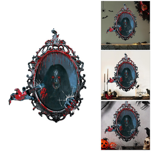 Autocollant mural de maison hantée, 2 pièces, décors 1
