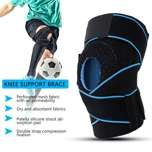 Adjustable Knee Brace for Patella Stabilization, Dual Compression Knee Support for Running Jumping, Breathable Mesh Fabric with Hook & Loop for 1